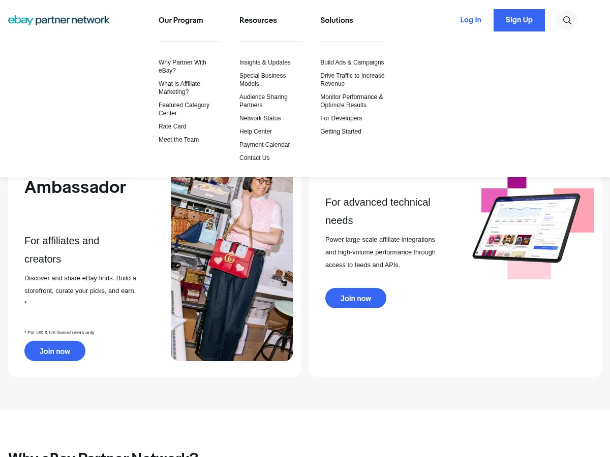 eBay Partner Network Screenshot