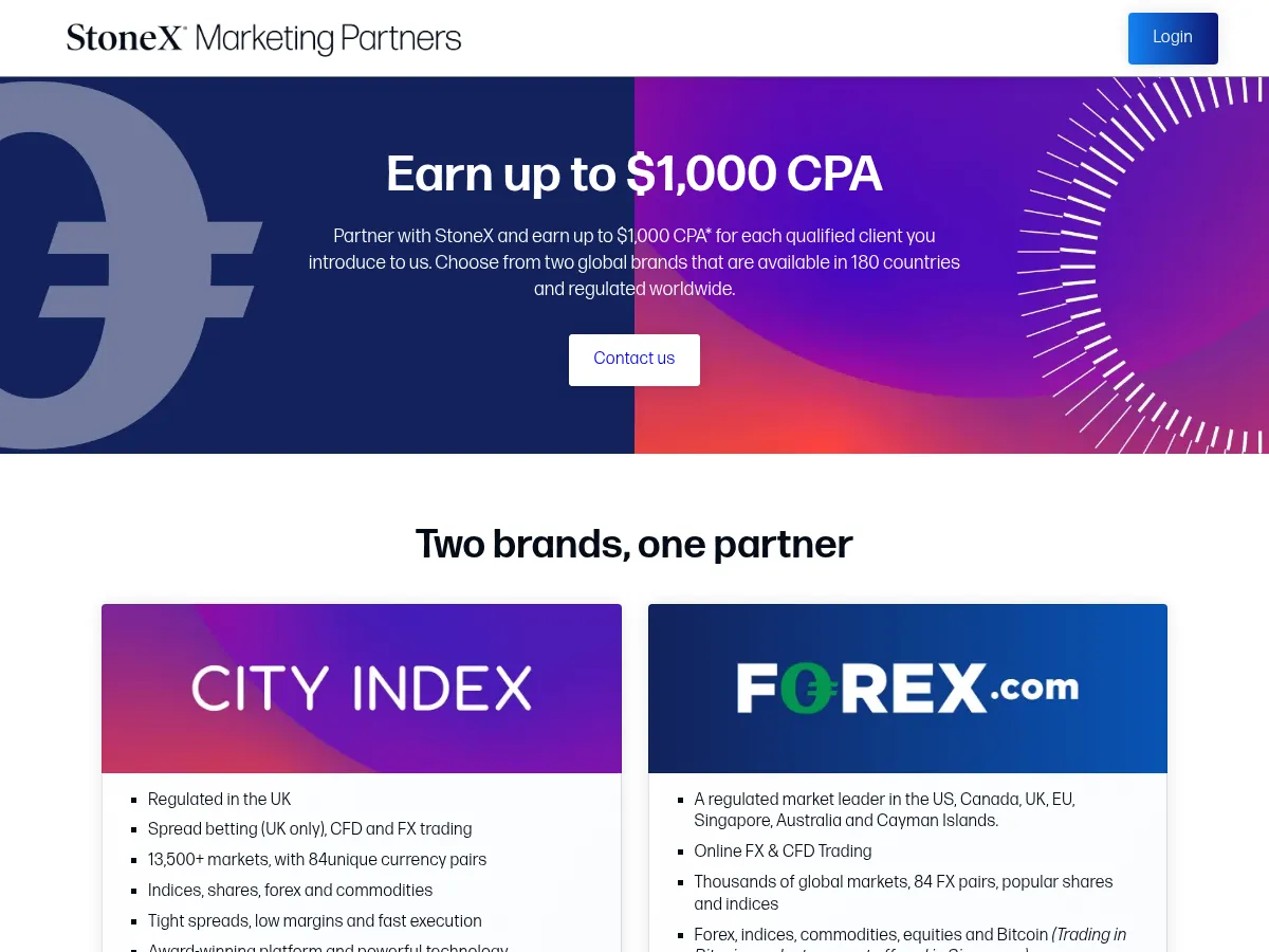 Gain Affiliates Screenshot