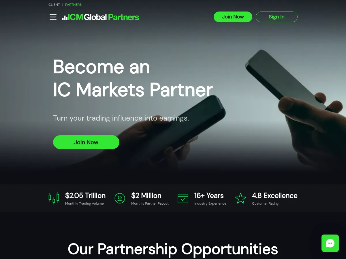 IC Markets Partners Screenshot
