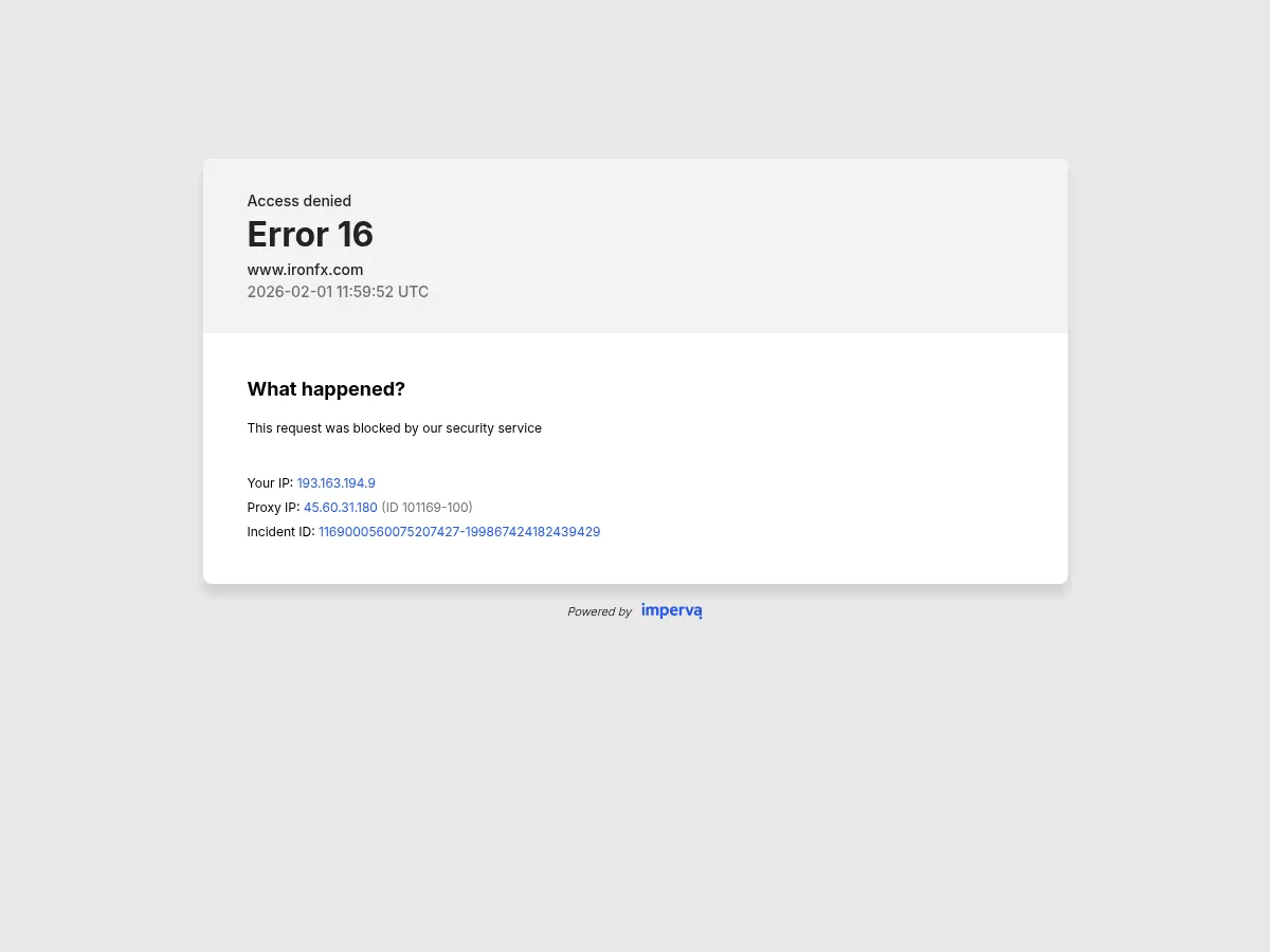 IronFX Affiliates Screenshot