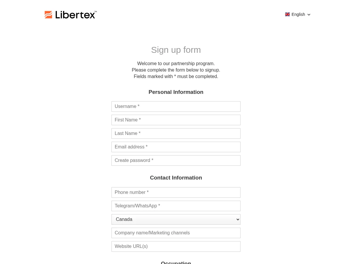 Libertex Screenshot