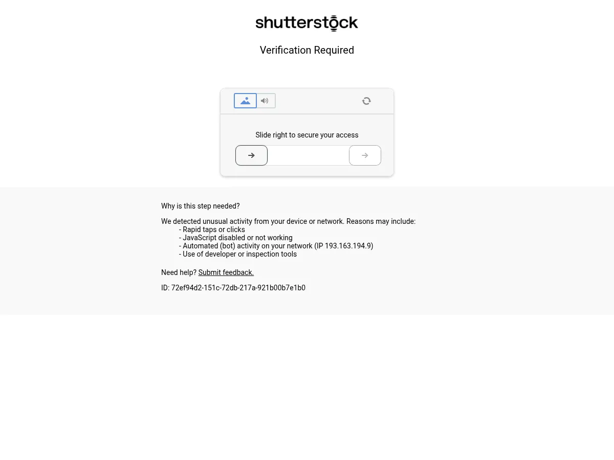 Shutterstock Screenshot