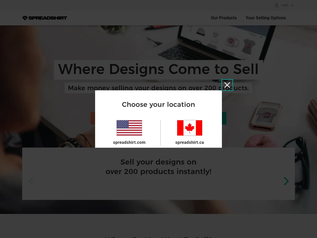 Spreadshirt Screenshot
