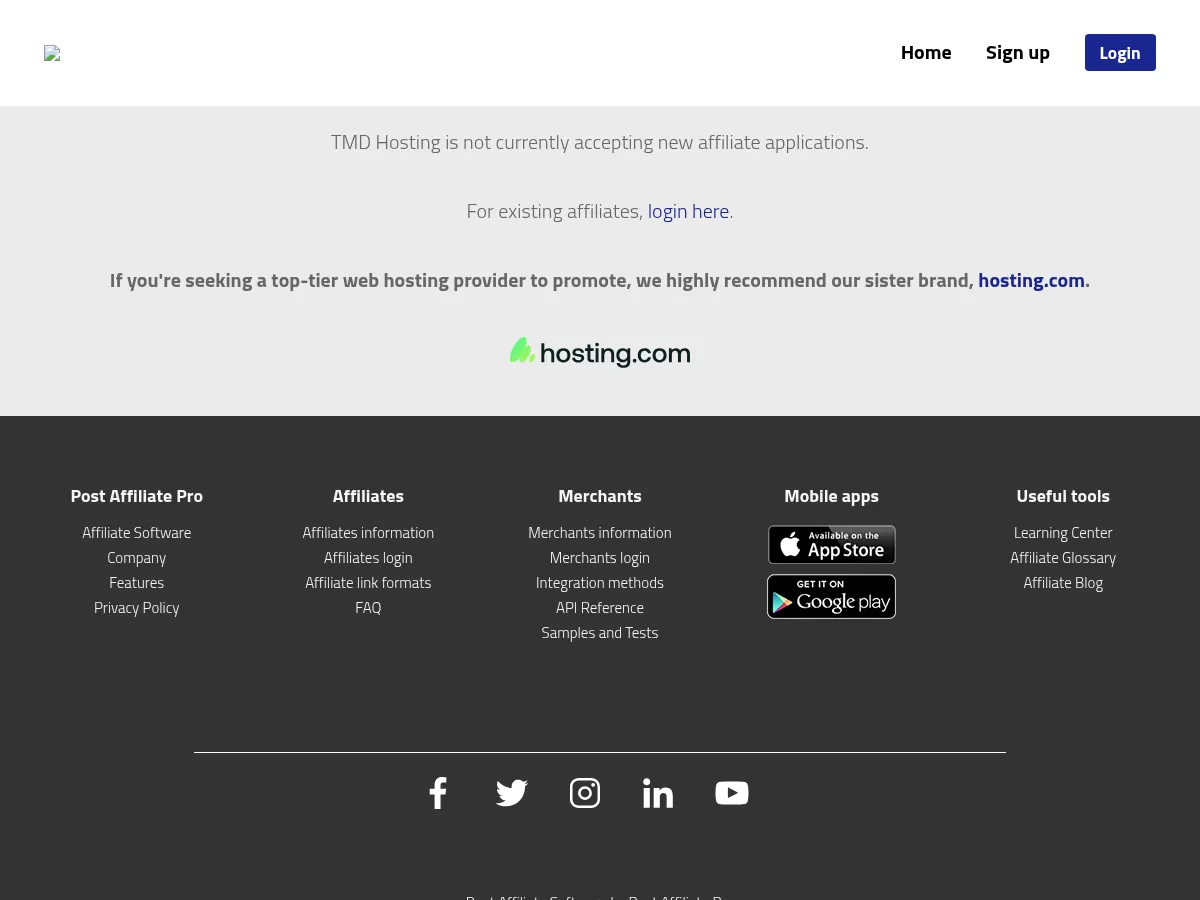 TMDHosting Screenshot
