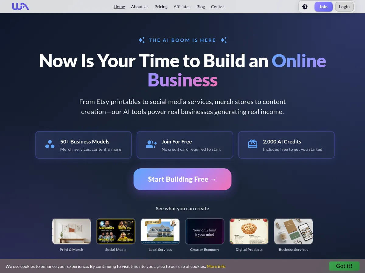 Wealthy Affiliate Screenshot