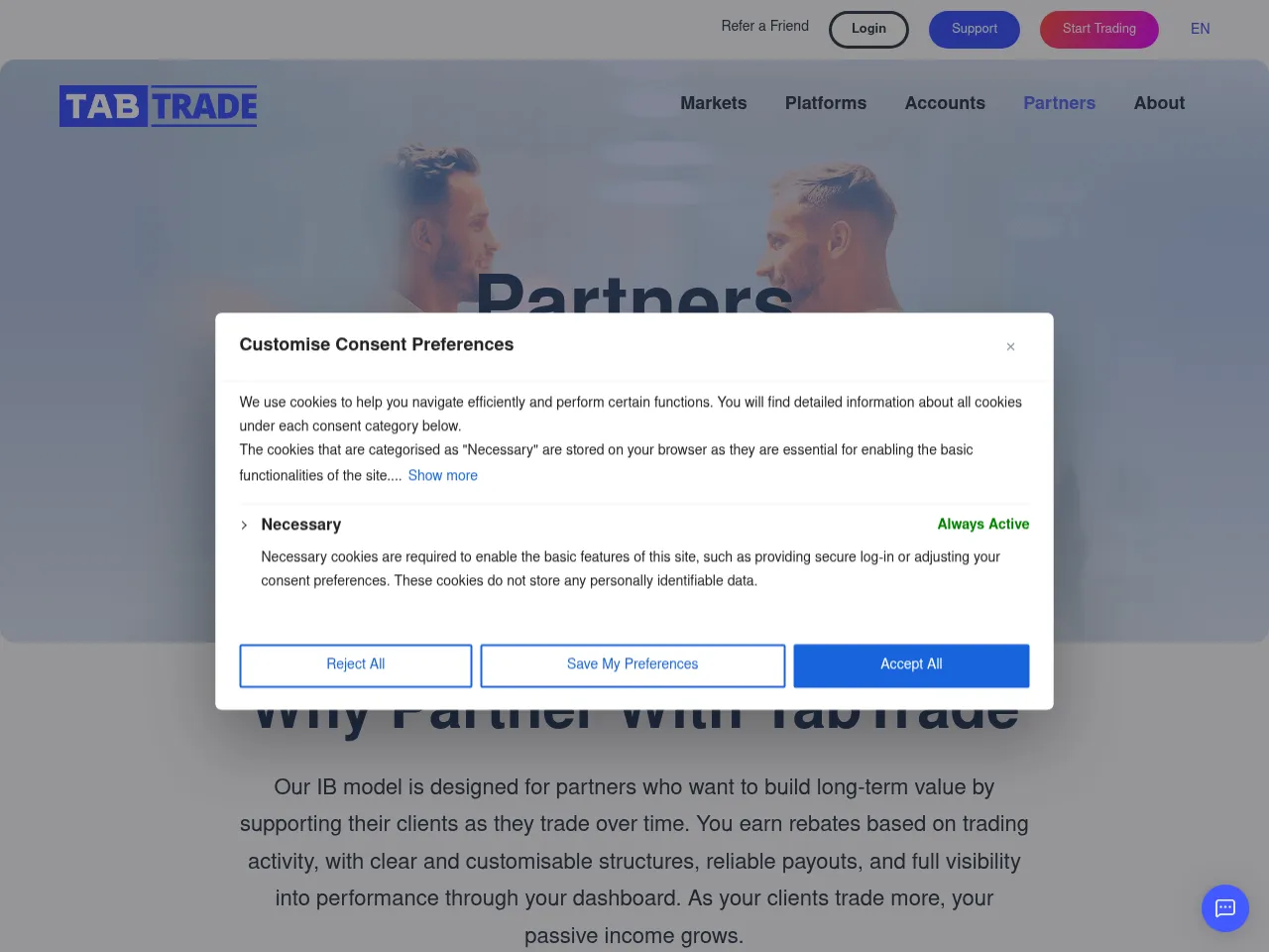 TabTrade Partners Screenshot